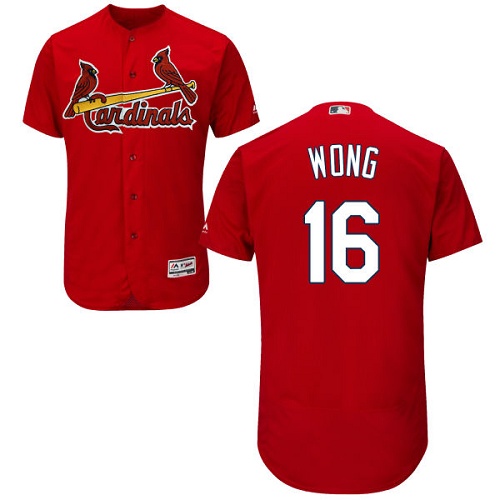 Cardinals #16 Kolten Wong Red Flexbase Authentic Collection Stitched MLB Jersey - Click Image to Close
